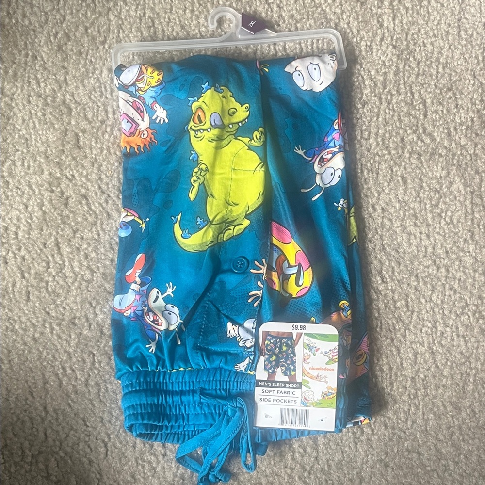 Nickelodeon Teal Cartoon Sleep Shorts